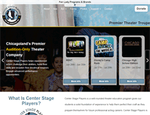 Tablet Screenshot of centerstage-players.com